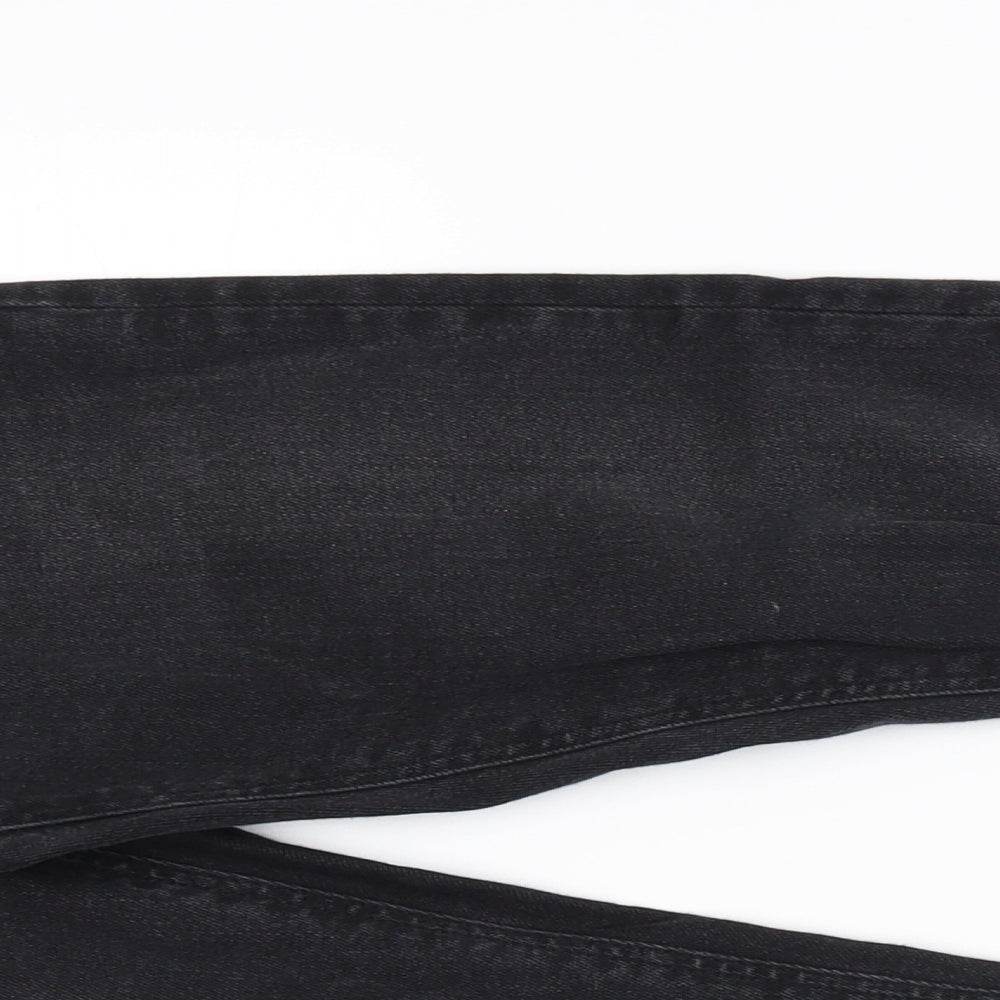 Quality Goods Mens Black  Denim Tapered Jeans Size 29 L30 in