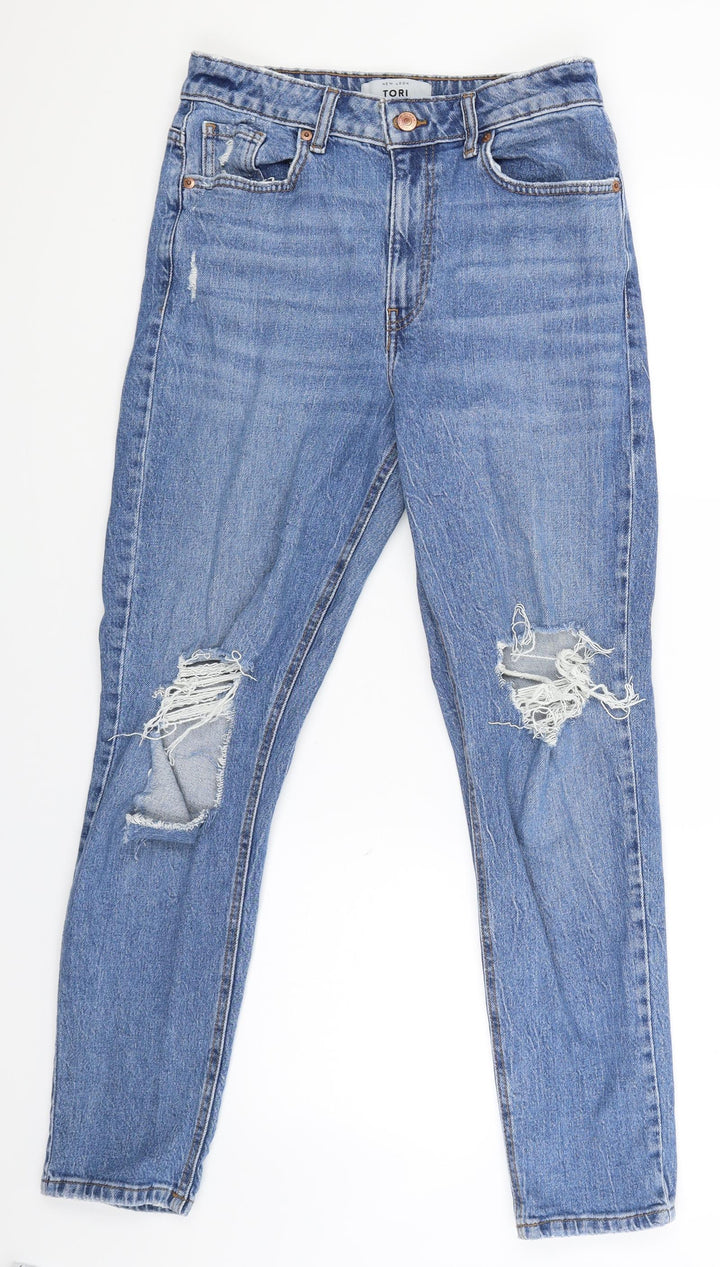 New Look Womens Blue Denim Straight Jeans Size 10 L26 in