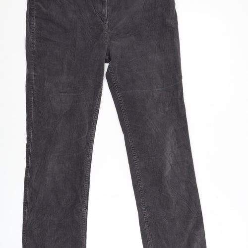 M&S Collection Womens Grey  Denim Straight Jeans Size 10 L28 in