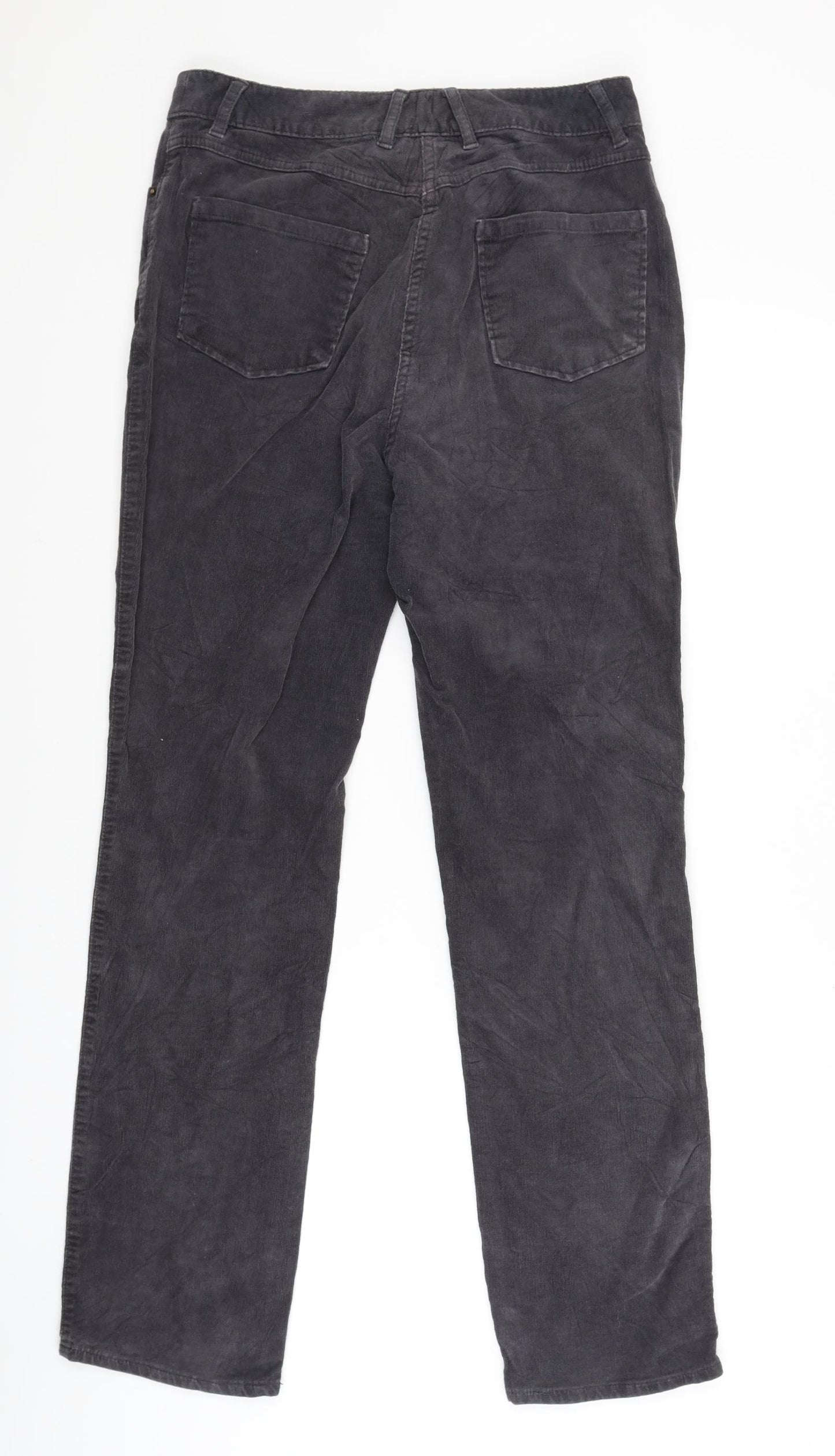 M&S Collection Womens Grey  Denim Straight Jeans Size 10 L28 in