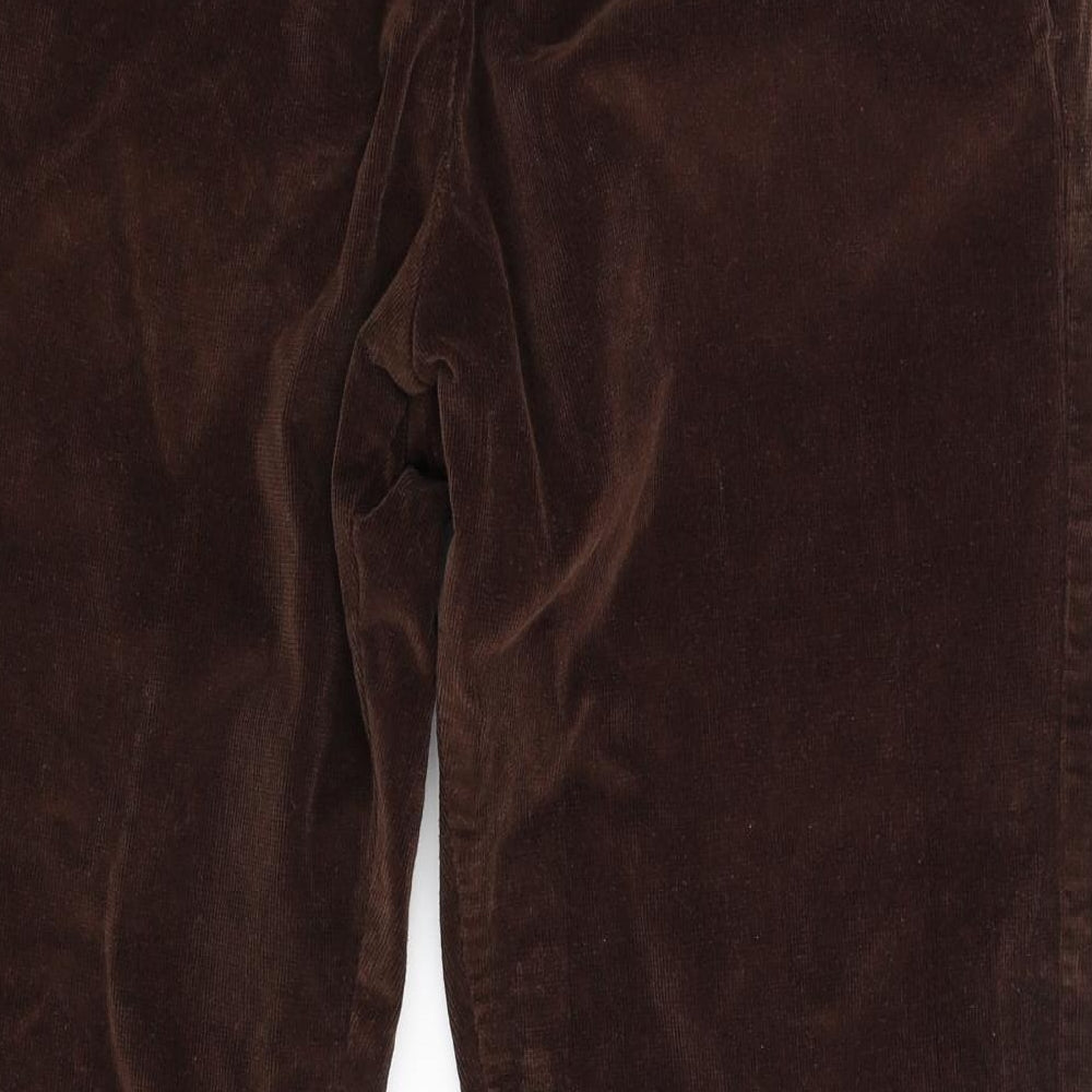 Able2Wear Womens Brown  Corduroy Chino Trousers Size L L25 in