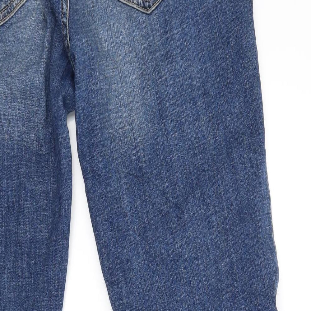 H&M Womens Blue  Denim Tapered Jeans Size M L28 in