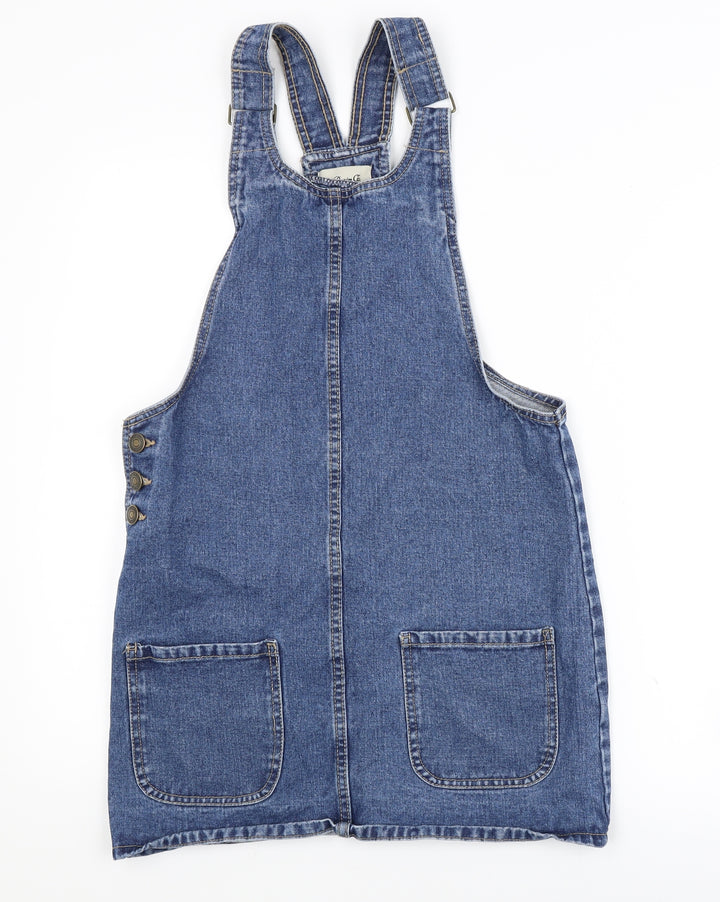 Denim Co. Womens Blue Denim Pinafore/Dungaree Dress Size 8