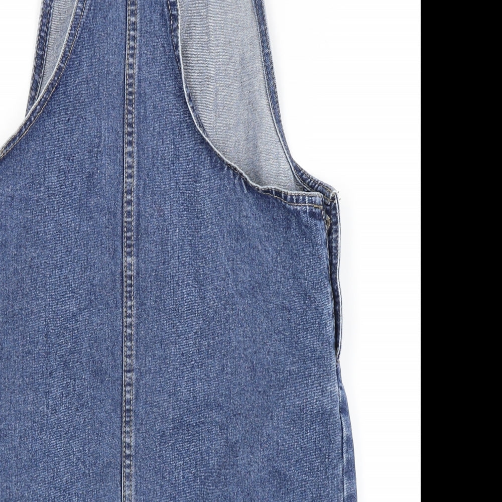 Denim Co. Womens Blue  Denim Pinafore/Dungaree Dress  Size 8