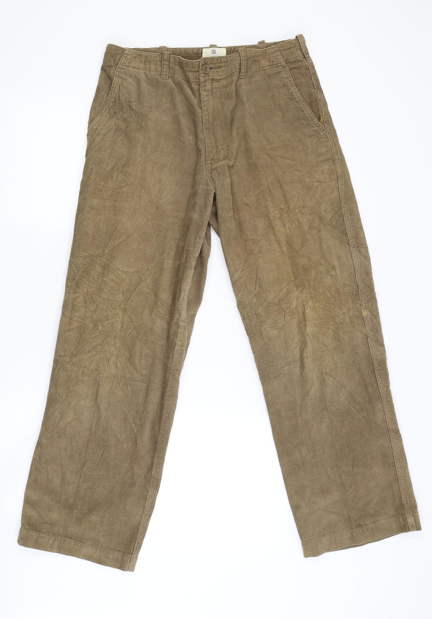 GAP Hipster Mens Beige  Corduroy Chino Trousers Size M L28 in