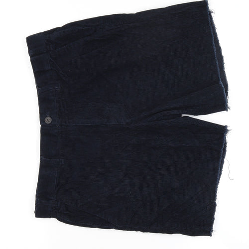 M&S Womens Blue  Corduroy Chino Shorts Size 34 in