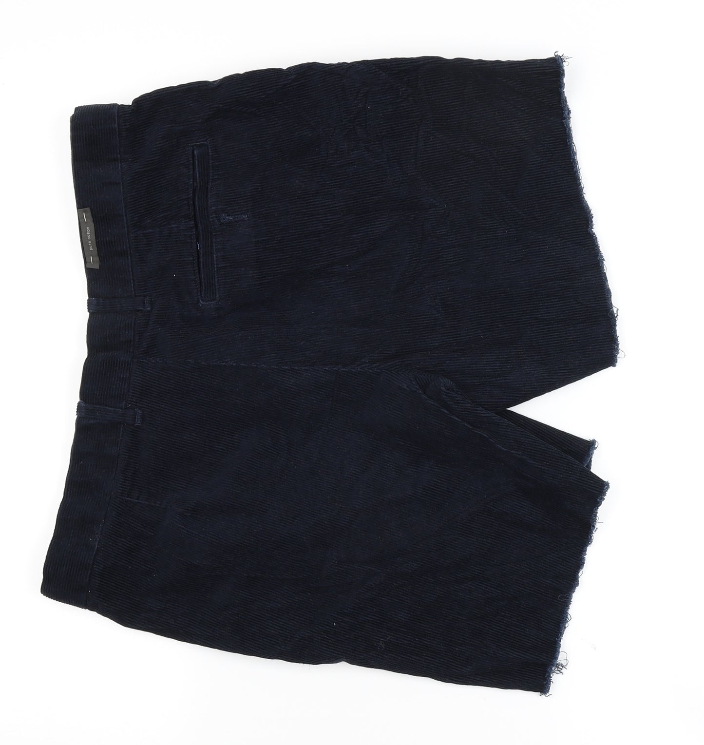 M&S Womens Blue  Corduroy Chino Shorts Size 34 in
