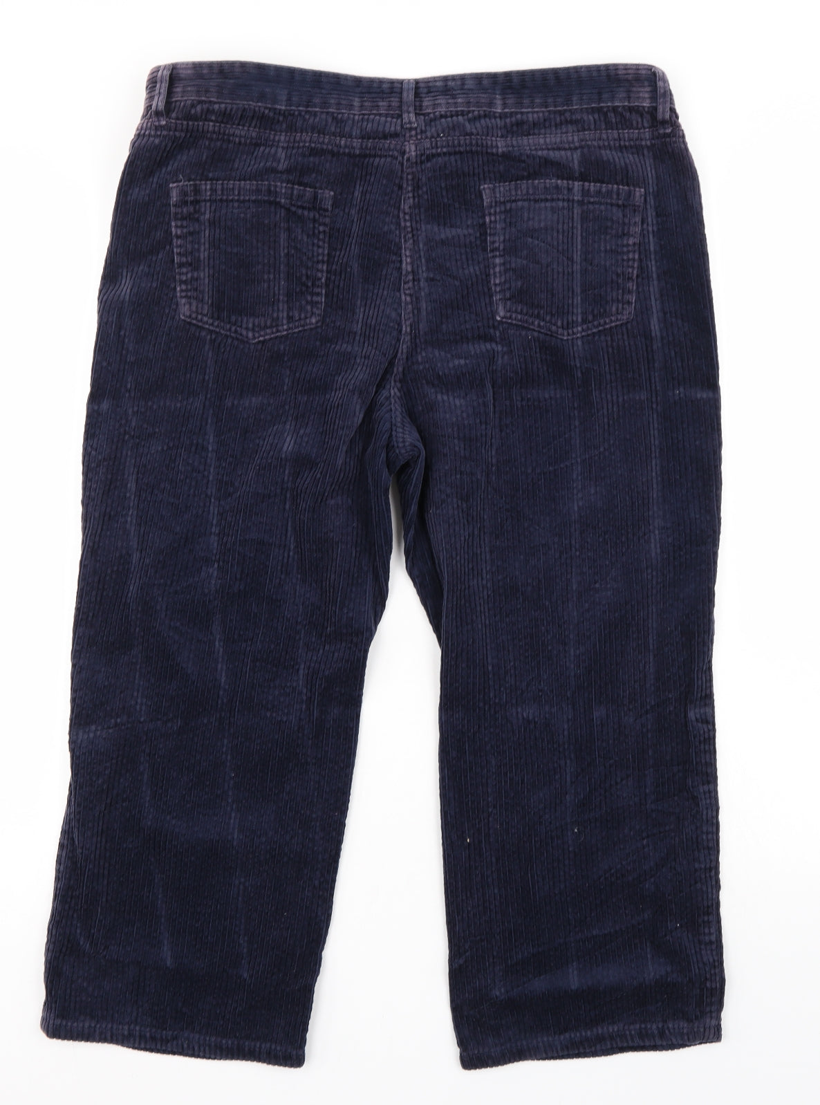 M&S Womens Blue  Corduroy Trousers  Size 14