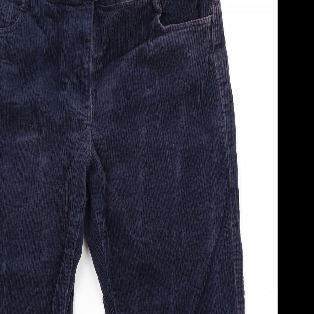 M&S Womens Blue  Corduroy Trousers  Size 14