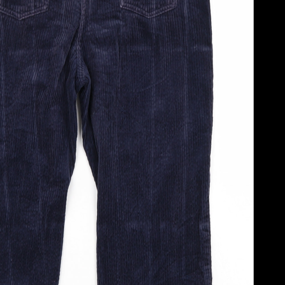 M&S Womens Blue  Corduroy Trousers  Size 14