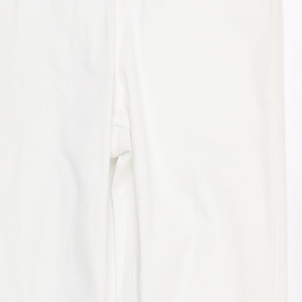 M&S Womens White  Denim Straight Jeans Size 8