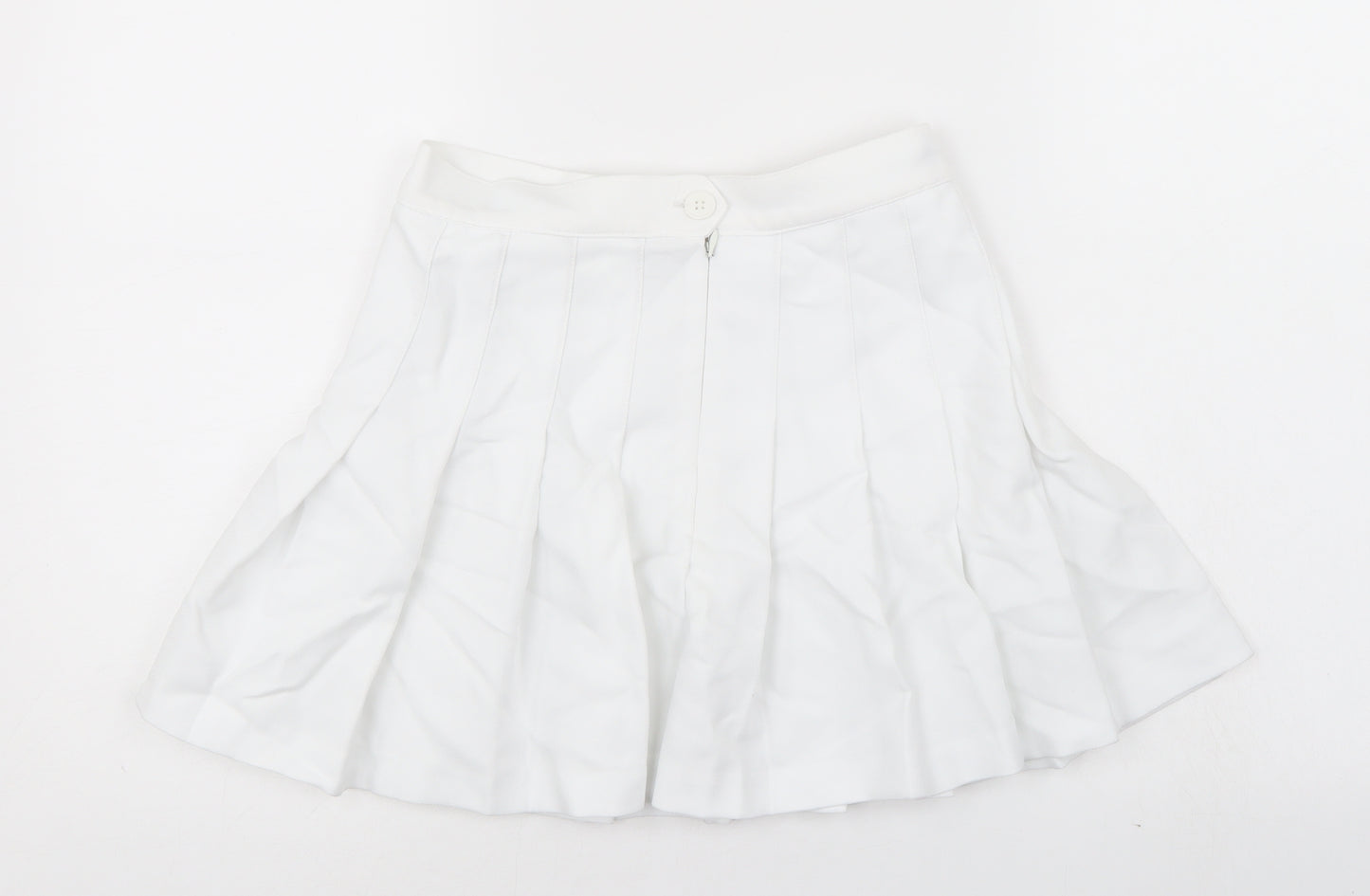 American Apparel Womens White   Pleated Skirt Size S