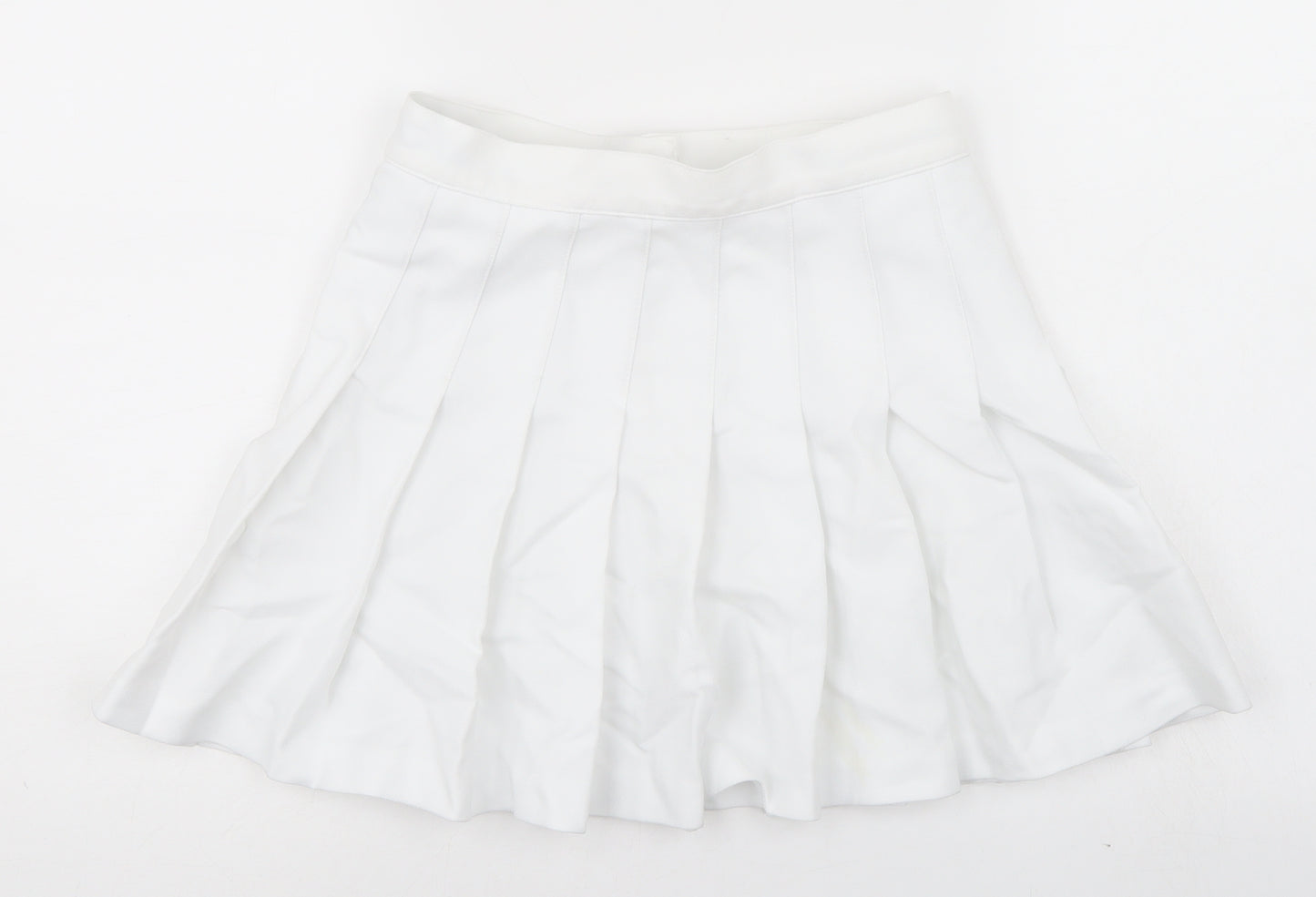 American Apparel Womens White   Pleated Skirt Size S