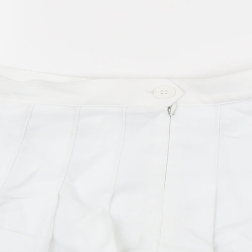 American Apparel Womens White   Pleated Skirt Size S