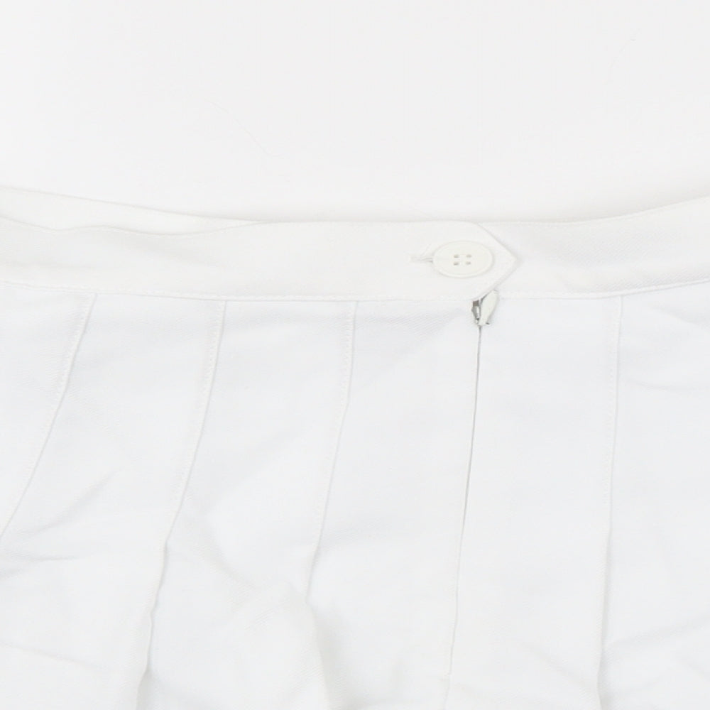 American Apparel Womens White   Pleated Skirt Size S