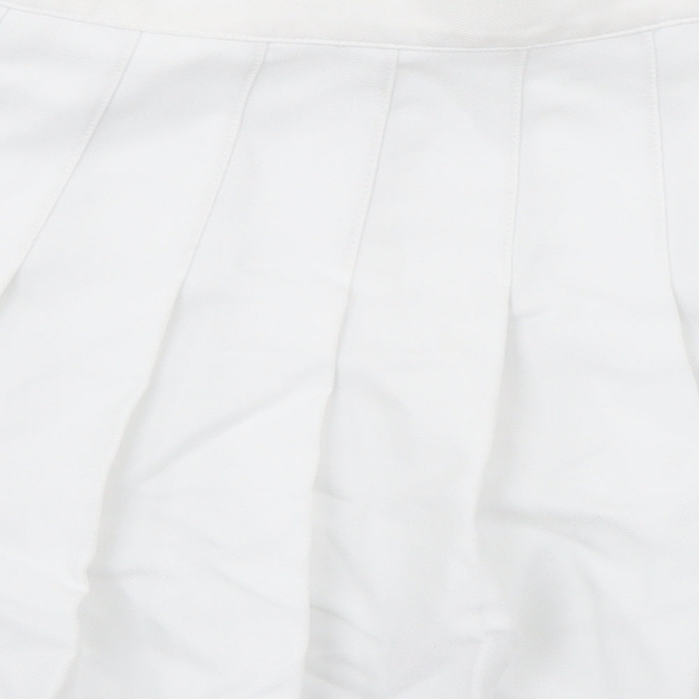 American Apparel Womens White   Pleated Skirt Size S