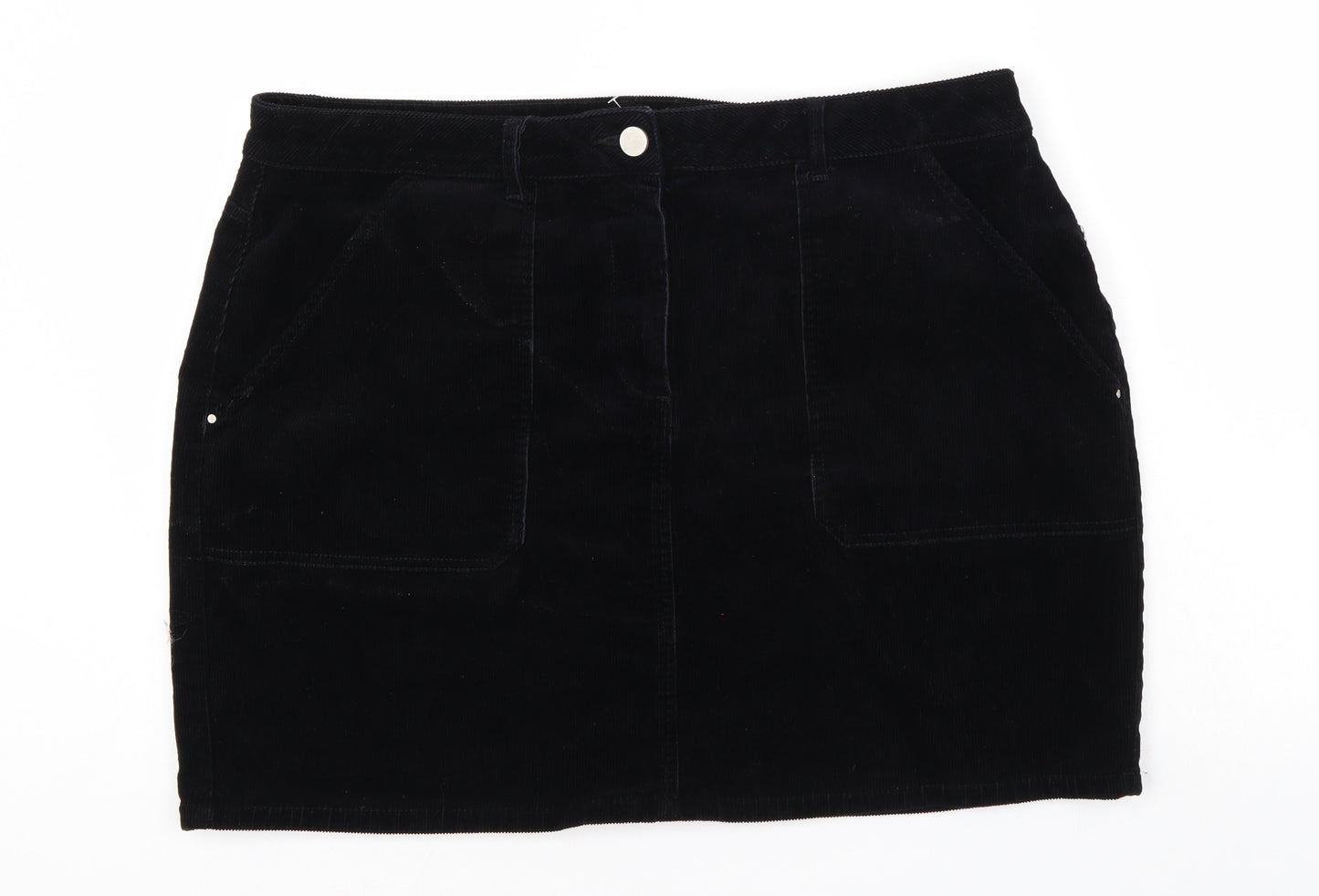 Dorthey Perkins Womens Black  Corduroy Straight & Pencil Skirt Size 18