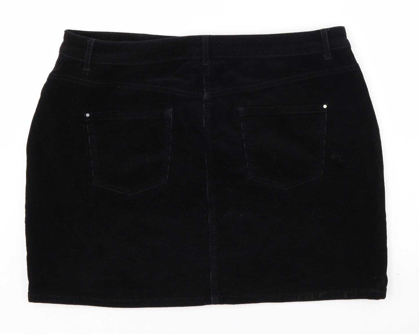 Dorthey Perkins Womens Black  Corduroy Straight & Pencil Skirt Size 18