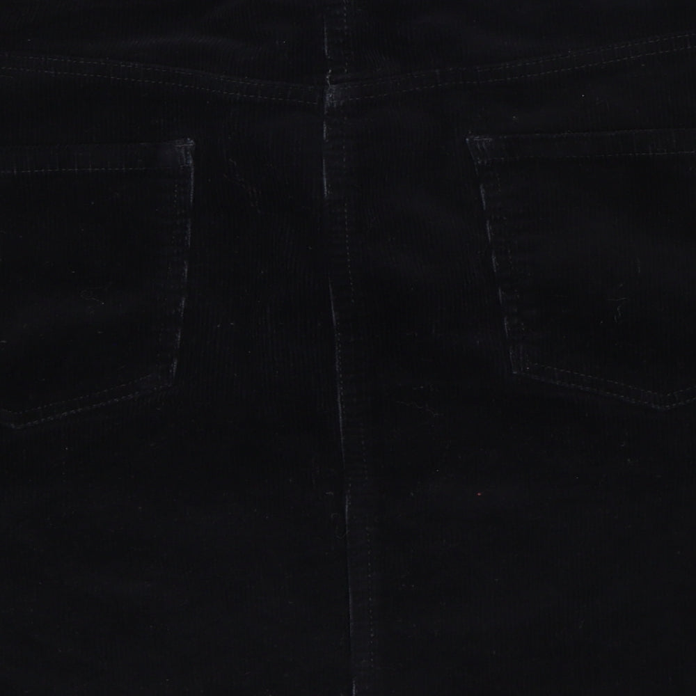 Dorthey Perkins Womens Black  Corduroy Straight & Pencil Skirt Size 18