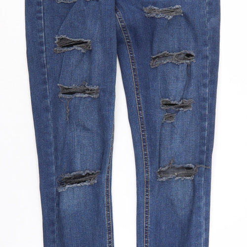 Topshop Mens Blue  Denim Straight Jeans Size 26 L32 in
