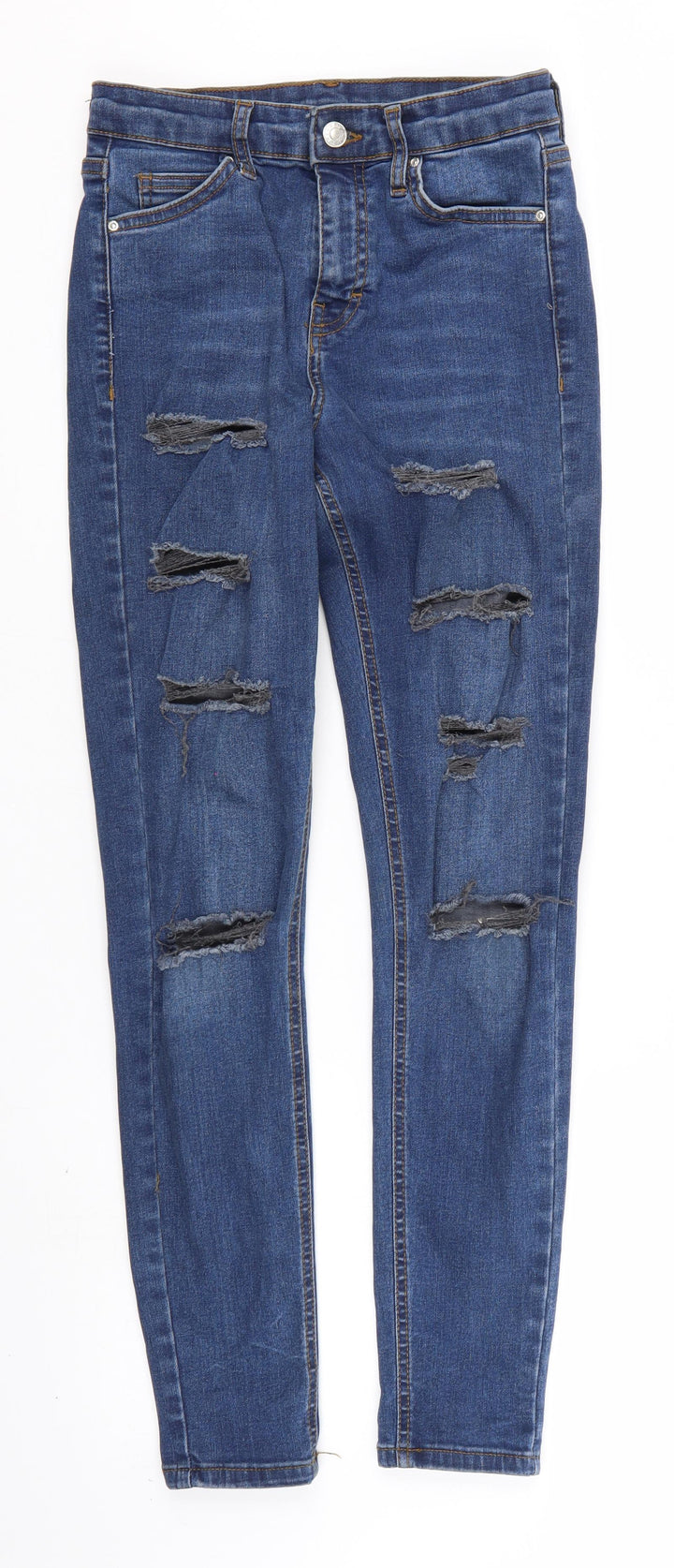 Topshop Mens Blue  Denim Straight Jeans Size 26 L32 in