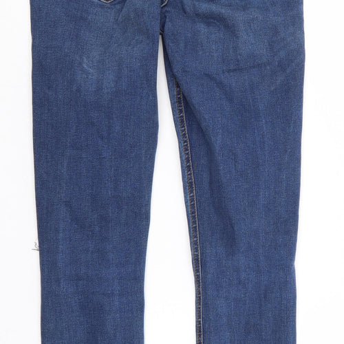 Topshop Mens Blue  Denim Straight Jeans Size 26 L32 in