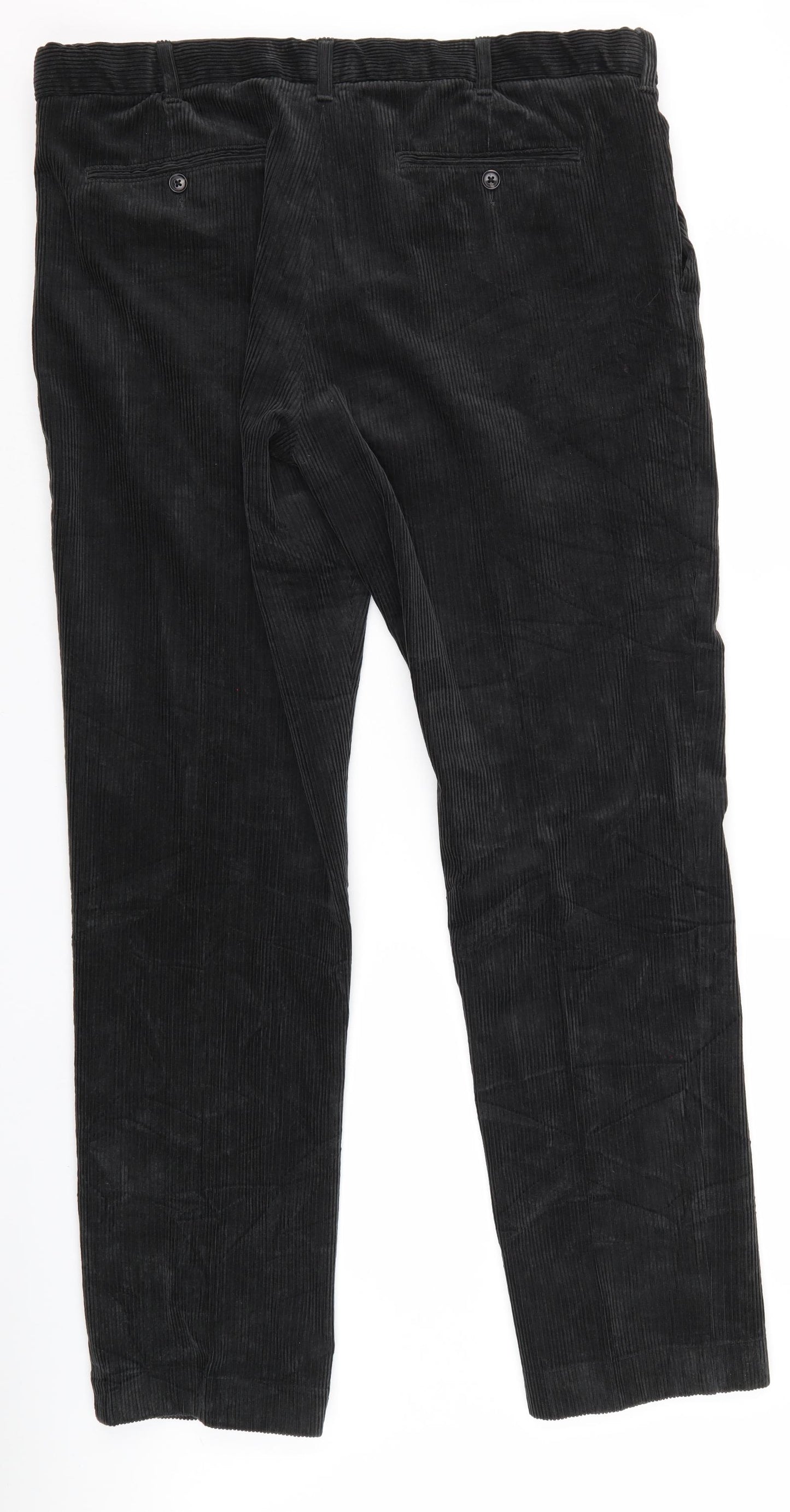 M&S Mens Grey  Corduroy Trousers  Size 40 in L33 in