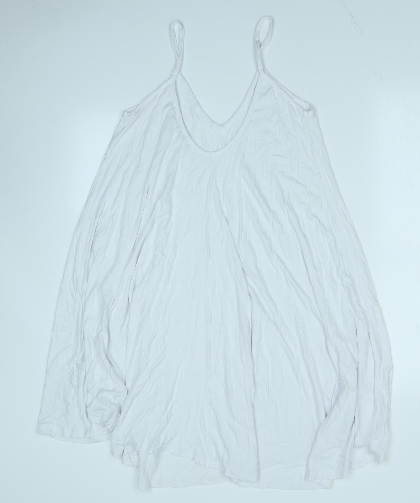Boohoo Womens White   Tank Dress  Size 14