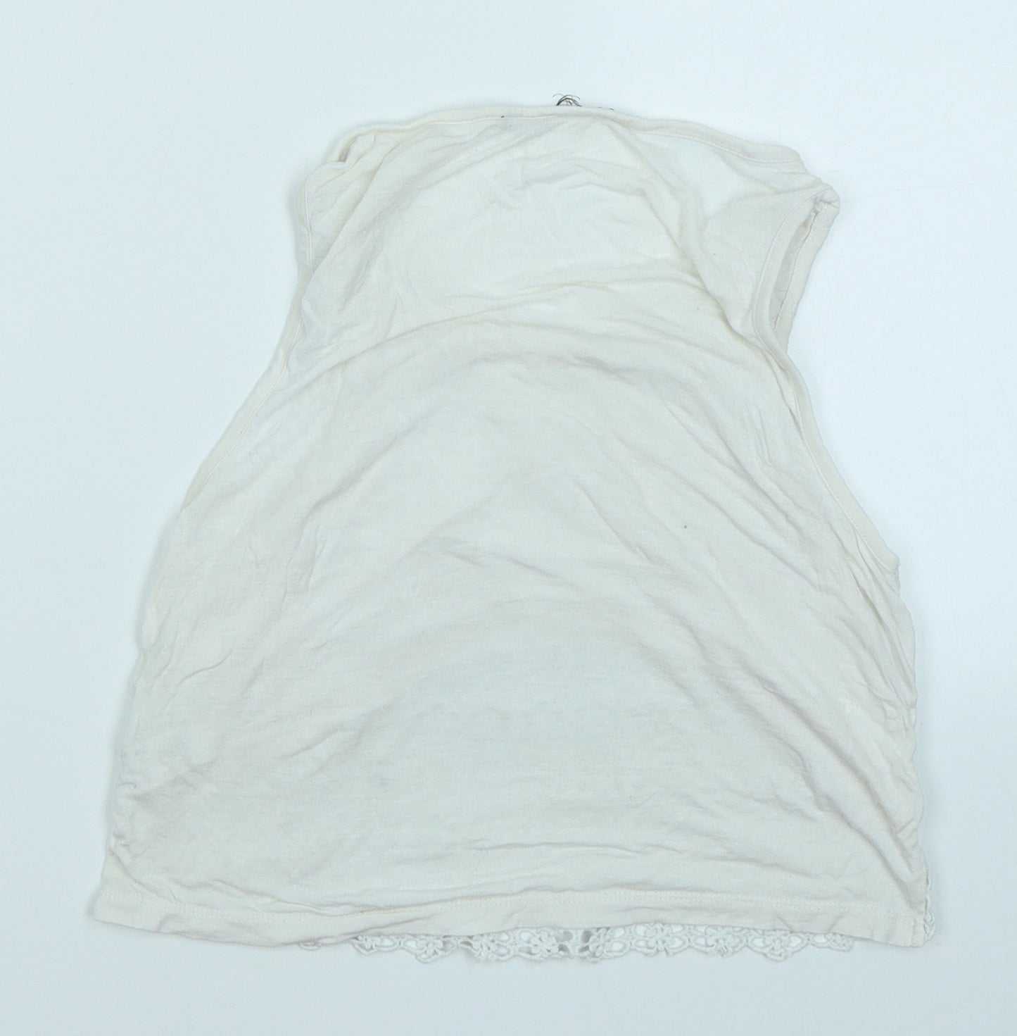 Topshop Womens White   Cropped Tank Size 8