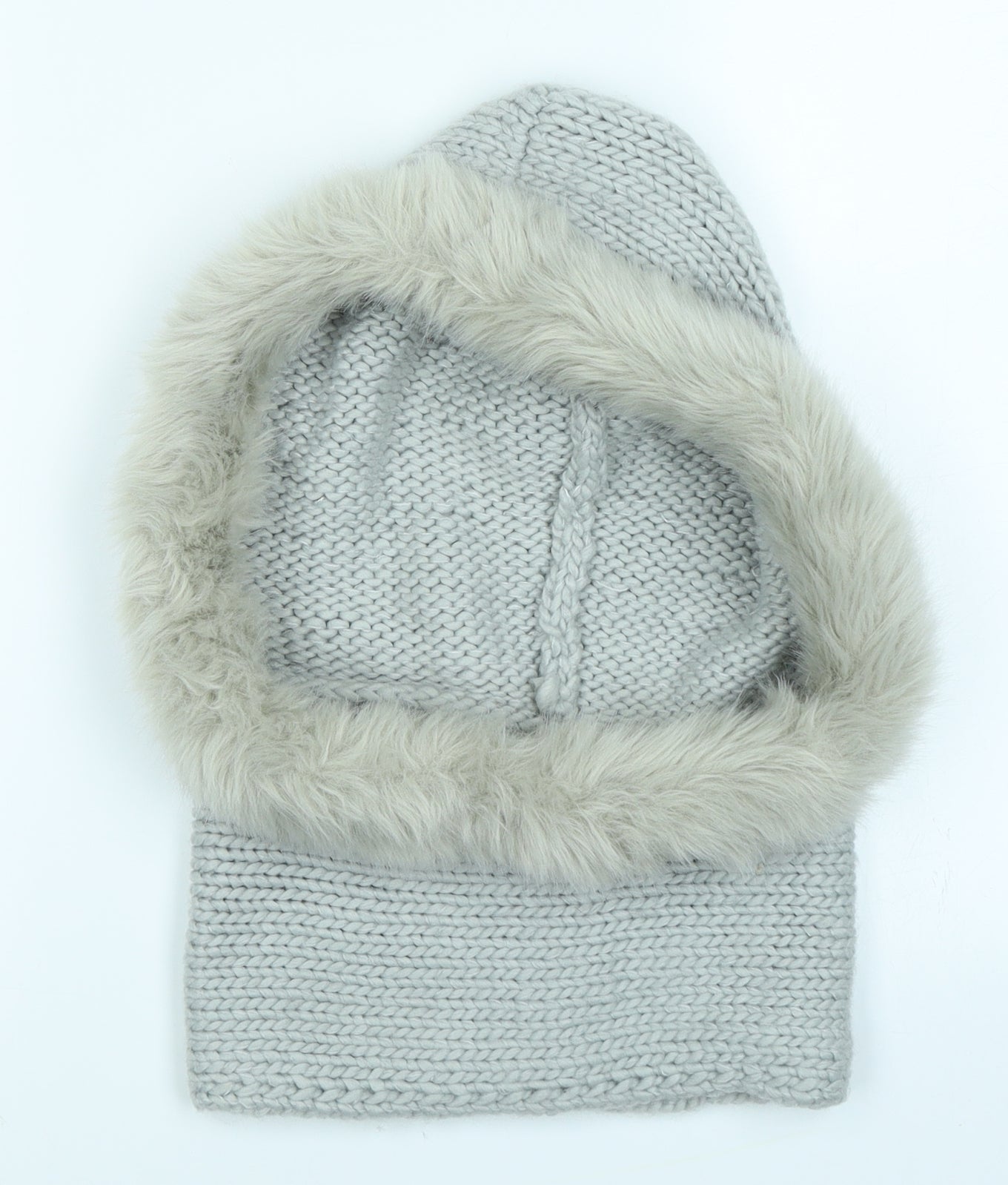 F&F Womens Grey  Knit  Scarf   - Hooded