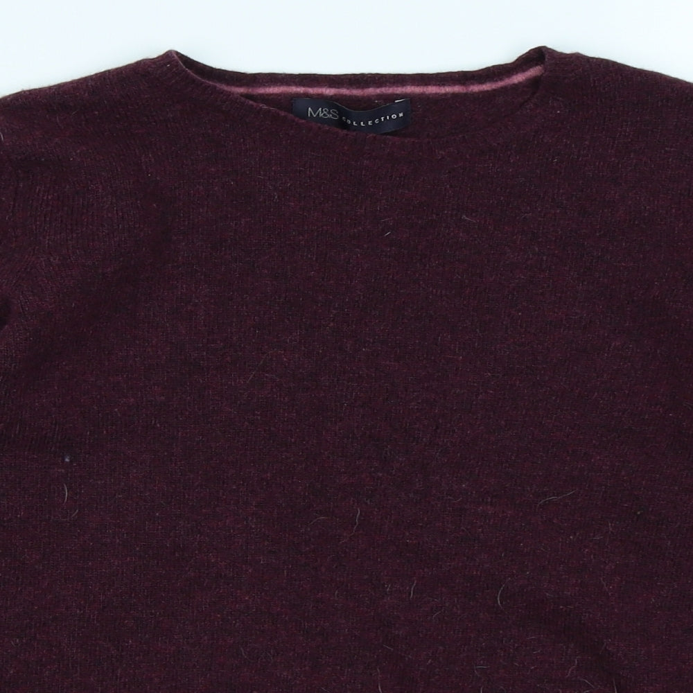 M&S Collection Womens Purple   Pullover Jumper Size 10