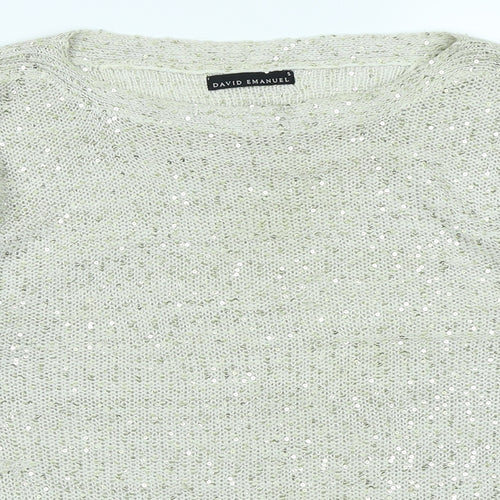 David Emanuel Womens Gold   Pullover Jumper Size S