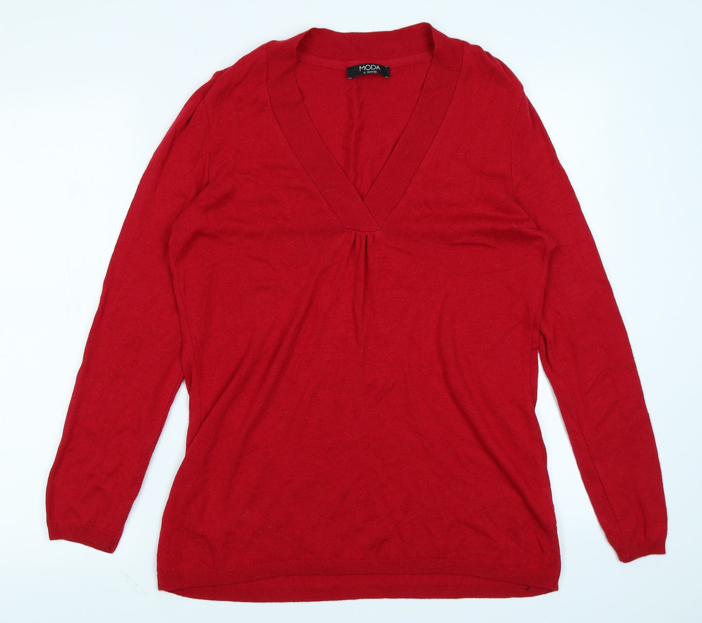 Moda Womens Red   Pullover Jumper Size 12