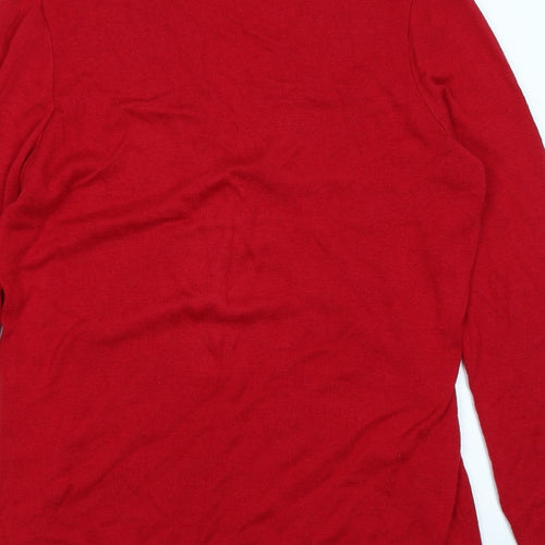 Moda Womens Red   Pullover Jumper Size 12