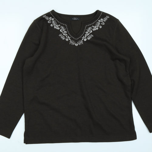 BM Womens Brown  Knit Pullover Jumper Size S