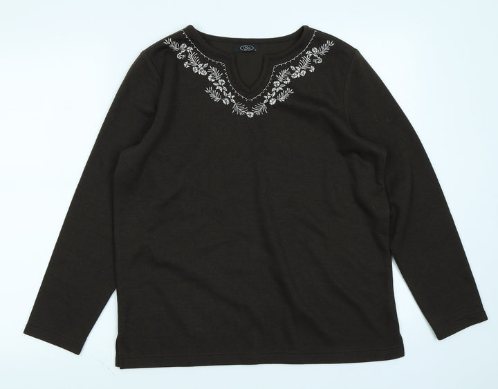 BM Womens Brown Knit Pullover Jumper Size S