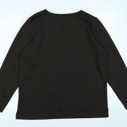 BM Womens Brown  Knit Pullover Jumper Size S