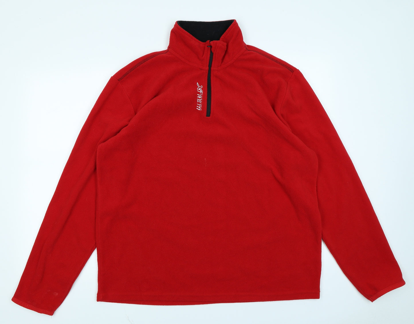 Atlasformen Mens Red  Fleece Pullover Sweatshirt Size L