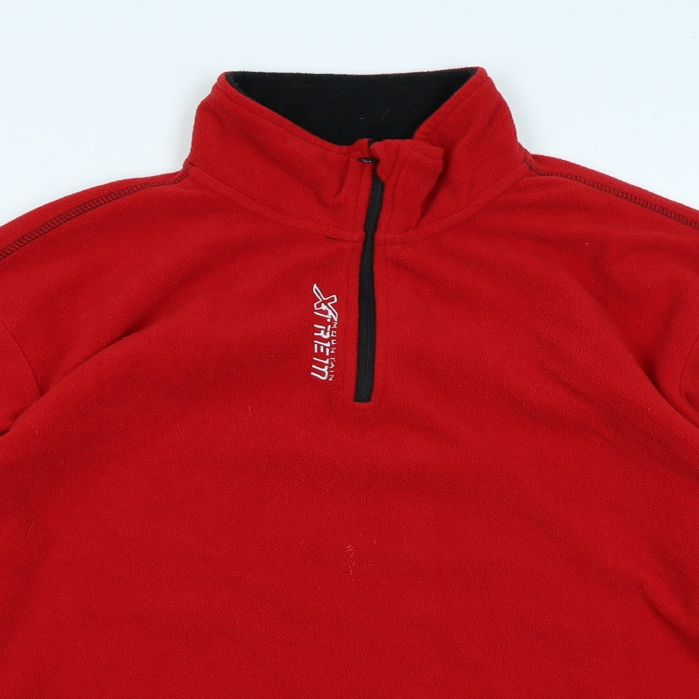 Atlasformen Mens Red  Fleece Pullover Sweatshirt Size L