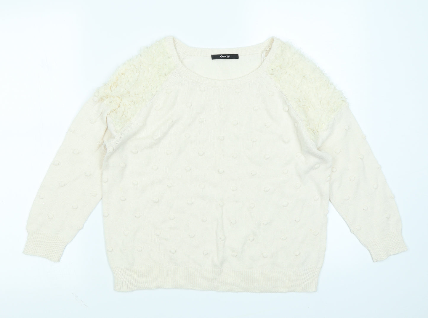 George Womens Ivory   Pullover Jumper Size 12