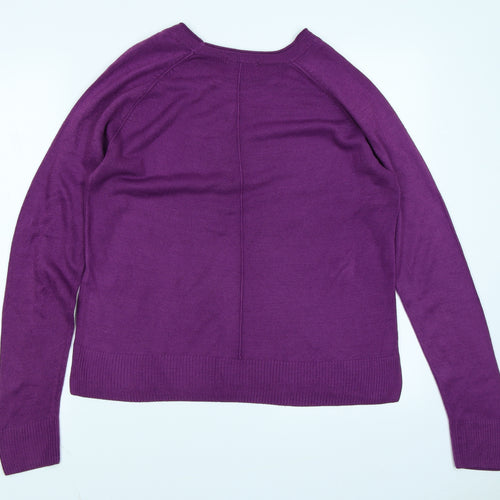 TU Womens Purple  Knit Pullover Jumper Size 14