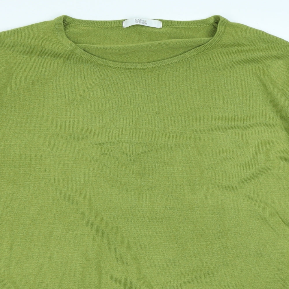 Marks & spencer Womens Green   Pullover Jumper Size 14
