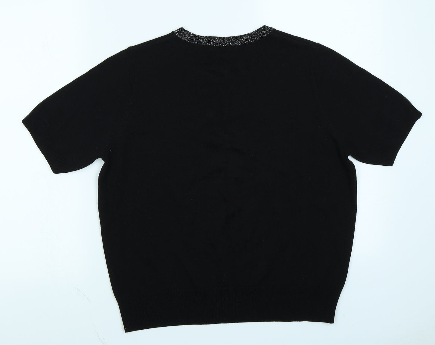 Marks & Spencer Womens Black   Basic T-Shirt Size 14