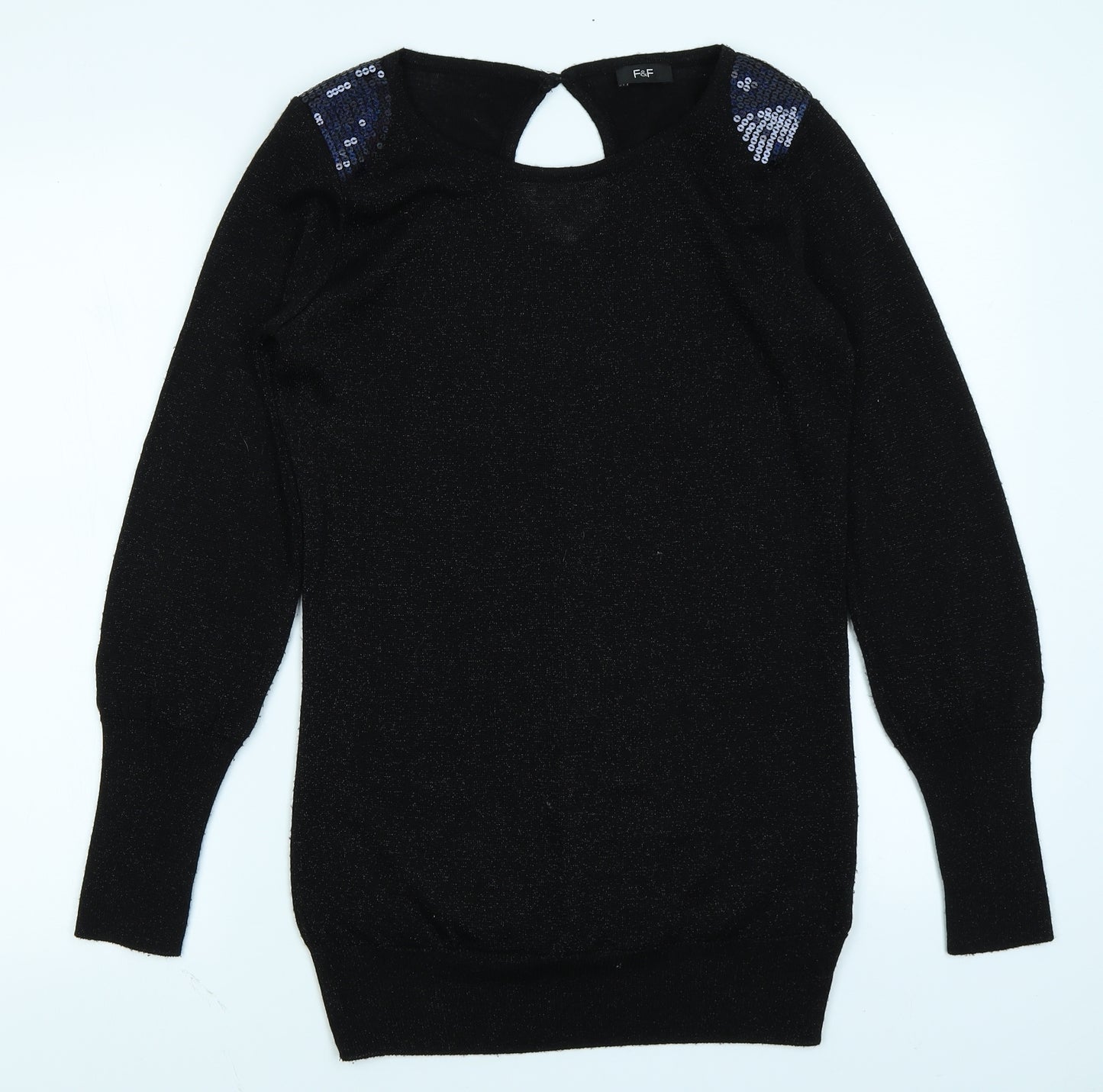 F&F Womens Black   Pullover Jumper Size 10