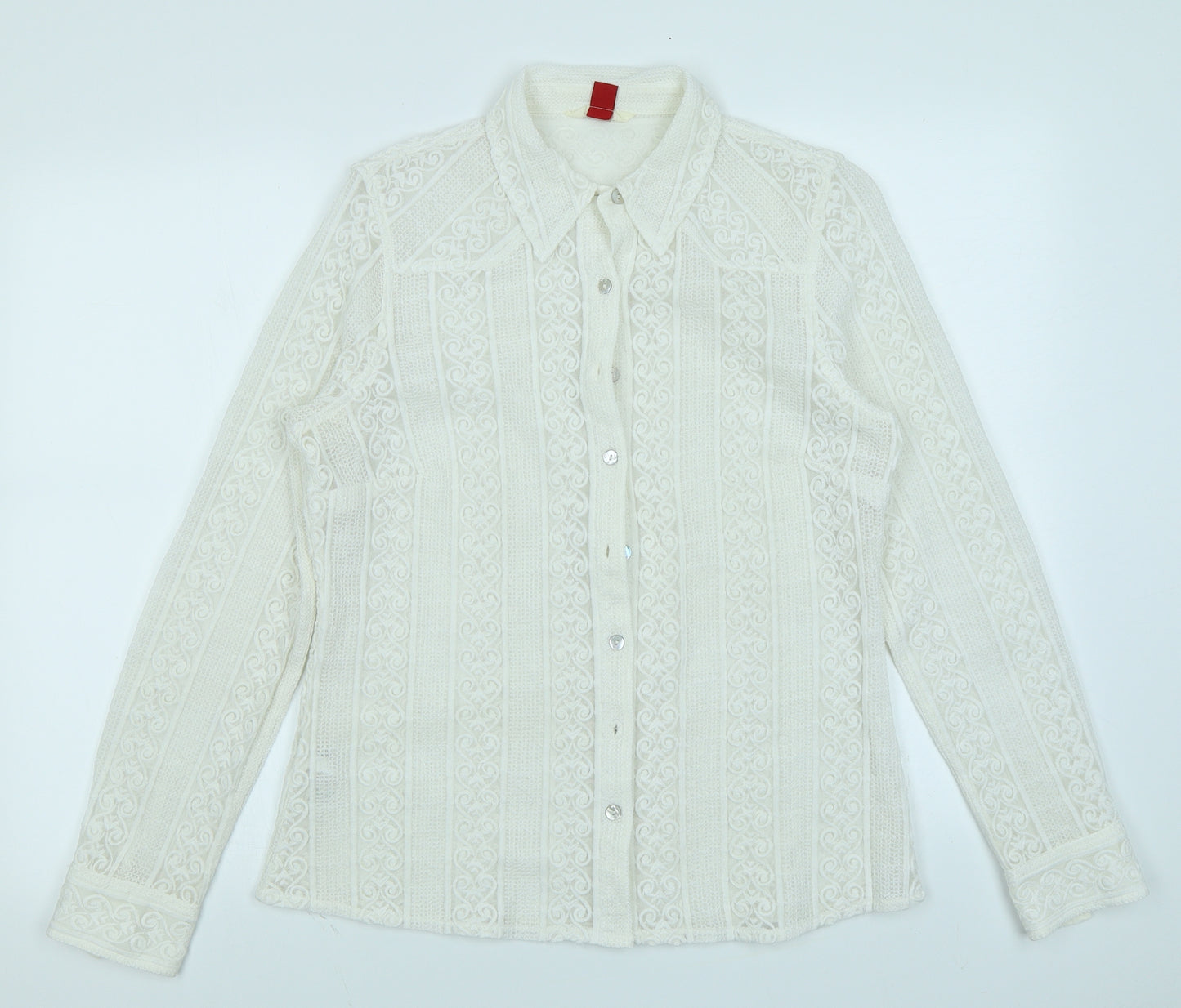 Falmer Heritage Womens White   Basic Button-Up Size 14