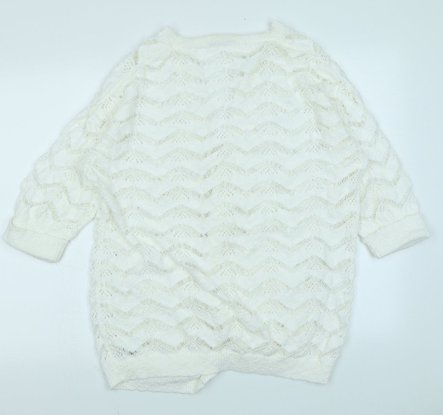 George Womens White   Cardigan Jumper Size 16