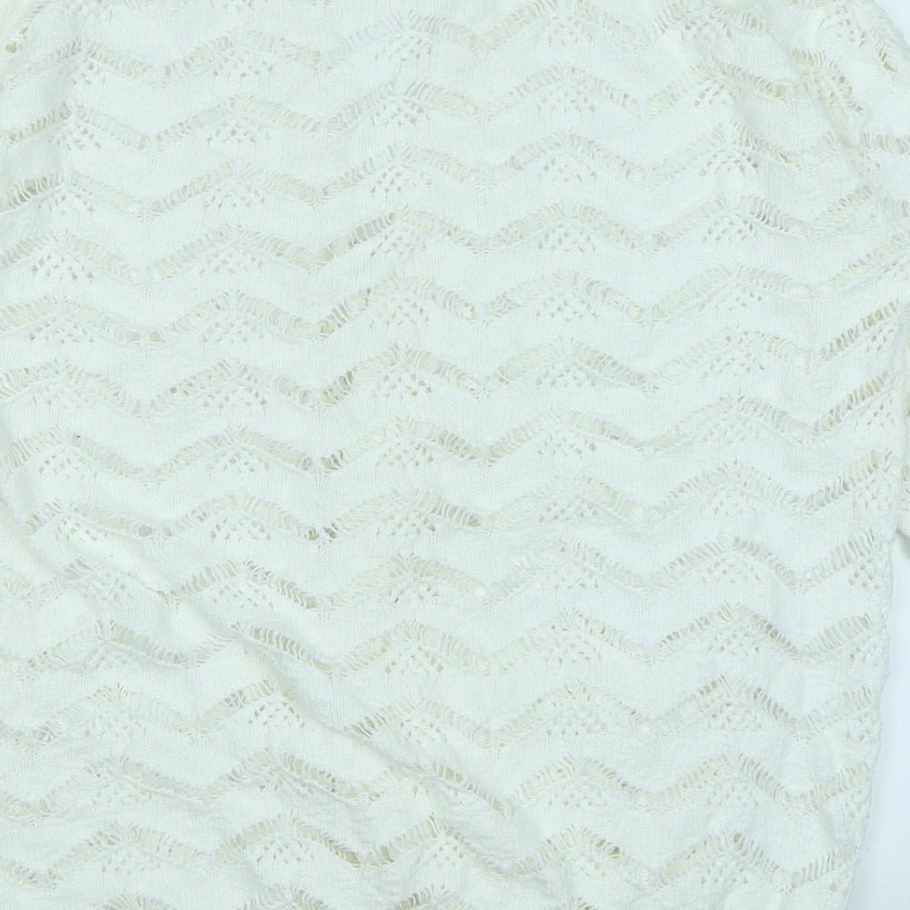 George Womens White   Cardigan Jumper Size 16