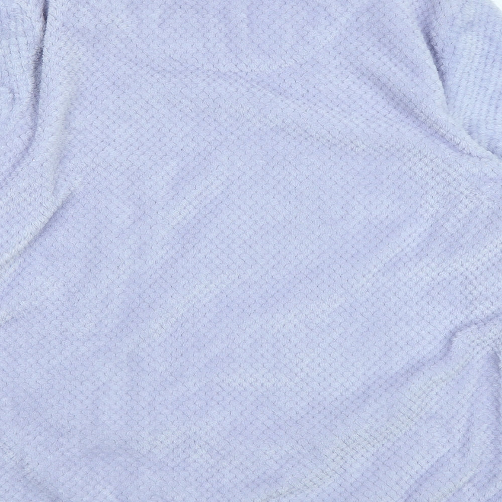 Love to Lounge Womens Purple Solid Fleece Top Pyjama Top Size S
