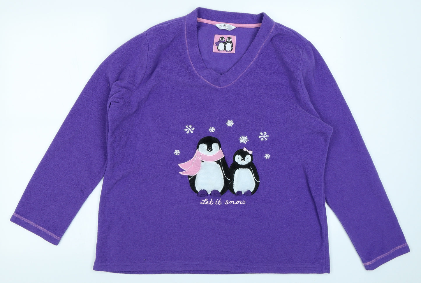 BM Womens Purple Solid  Top Pyjama Top Size 16