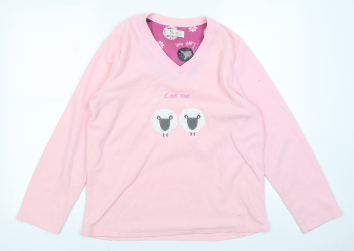 Love to Lounge Womens Pink Solid  Top Pyjama Top Size S